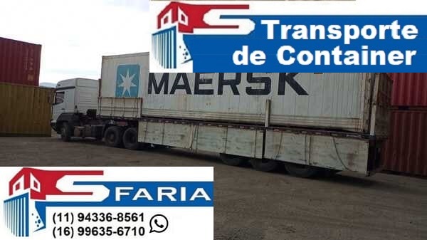 Transporte de container Santos 1 Transporte de container Cubatão SP