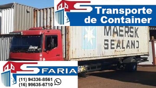 Transporte de container Santos 2 Transporte de container Cubatão SP