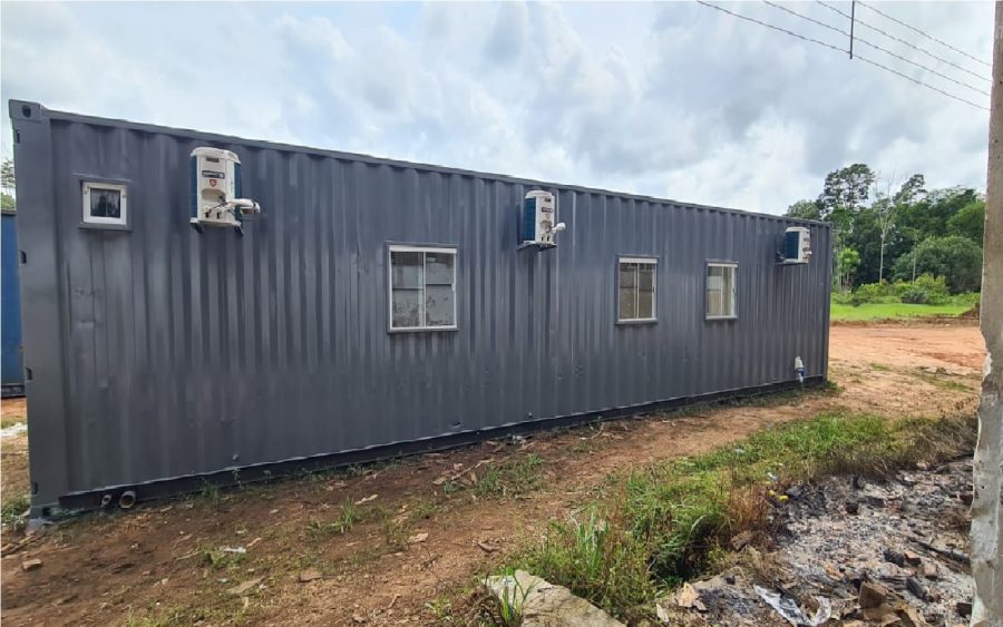 Home 31 Projeto container Alojamento com 2 quartos, copa, cozinha, e wc em container marítimo 40 pés HC com 30m2